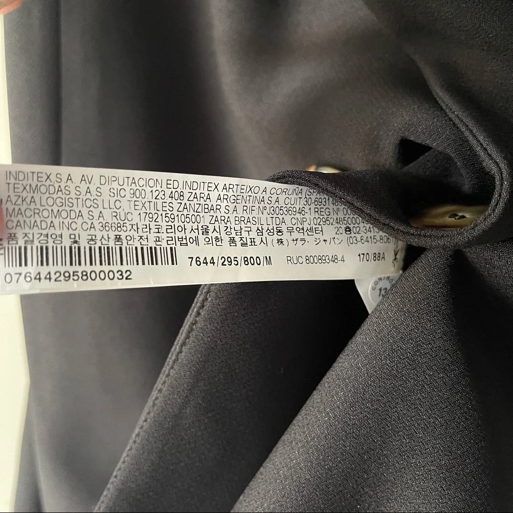 ZARA black waistcoat relaxed fit - Picture 4 of 5